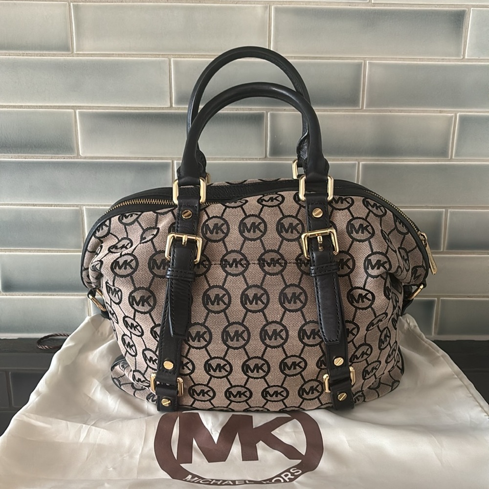 Michael Kors Belford Jacquard Tote Purse EUC - Picture 2 of 11